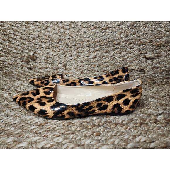Womens Ladies Fashion Pointy Toe Low Heel Flats Leopard Print Shoes CN-42, US 10 - Picture 2 of 11